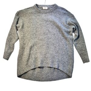 Old Navy Go Recycled Gray Speckled Crew Neck Long Oversize Sweater Tunic Women L